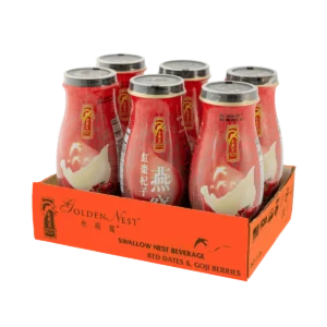 Premium Bird's Nest Drink - Red Dates & Goji Berries (6 or 12 Bottles x 240ml/8 oz)