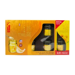Golden Nest Gift Pack Premium Bird’s Nest Soup – Original Rock Sugar (6 × 75 mL) + Free Chrysanthemum Bottle
